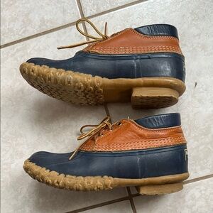 L.L. Bean Boots - VINTAGE - duck boots - Brown and Navy Winter Boots